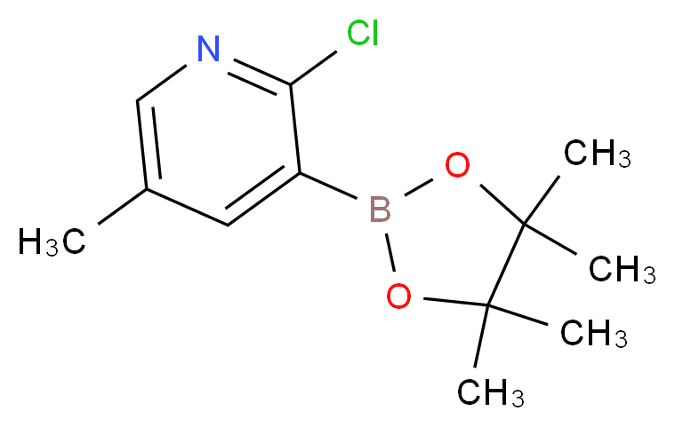 2-Chloro-5-methyl-3-(4,4,5,5-tetramethyl-1,3,2-dioxaborolan-2-yl)pyridine_分子结构_CAS_)