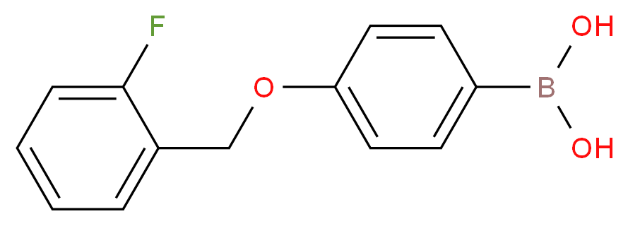 {4-[(2-fluorophenyl)methoxy]phenyl}boronic acid_分子结构_CAS_1072951-78-0