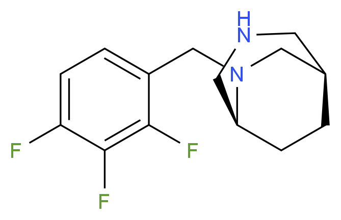 (1R*,5S*)-6-(2,3,4-trifluorobenzyl)-3,6-diazabicyclo[3.2.2]nonane_分子结构_CAS_)