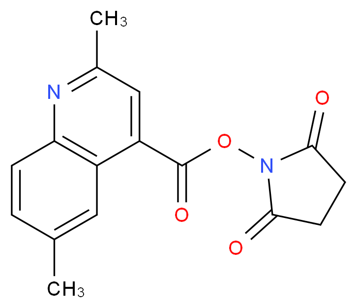 2,5-dioxopyrrolidin-1-yl 2,6-dimethylquinoline-4-carboxylate_分子结构_CAS_569355-30-2