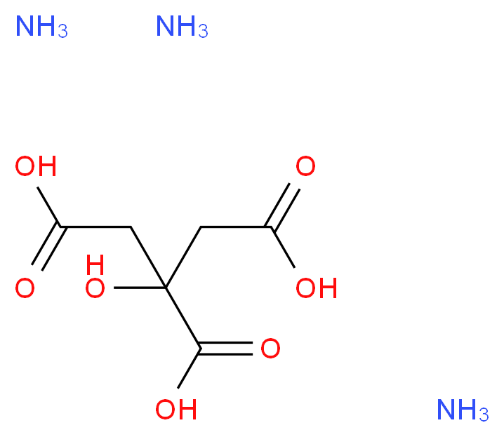 2-hydroxypropane-1,2,3-tricarboxylic acid triamine_分子结构_CAS_3458-72-8