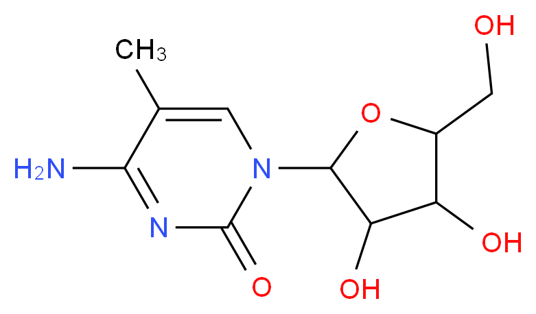 4-amino-1-[3,4-dihydroxy-5-(hydroxymethyl)oxolan-2-yl]-5-methyl-1,2-dihydropyrimidin-2-one_分子结构_CAS_2140-61-6