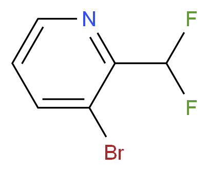 3-Bromo-2-(difluoromethyl)pyridine_分子结构_CAS_1211520-77-2)