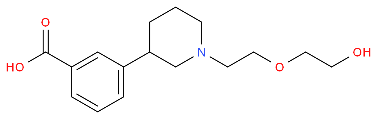 3-{1-[2-(2-hydroxyethoxy)ethyl]piperidin-3-yl}benzoic acid_分子结构_CAS_)