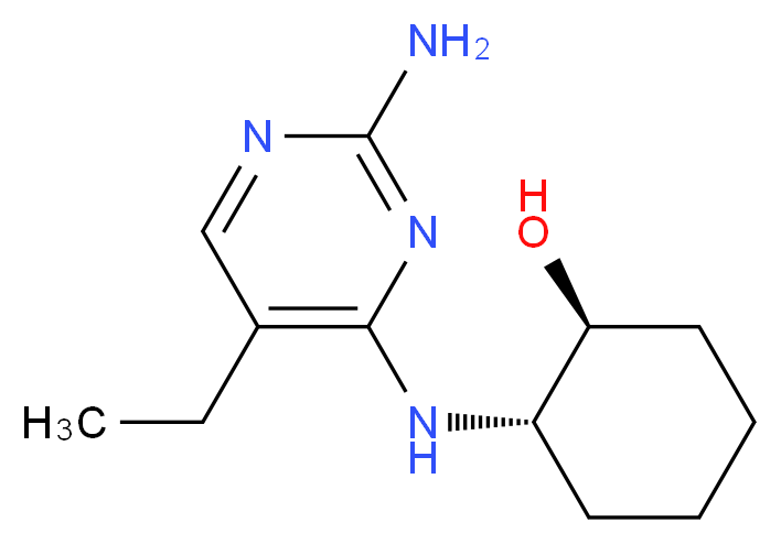 (1S*,2S*)-2-[(2-amino-5-ethylpyrimidin-4-yl)amino]cyclohexanol_分子结构_CAS_)