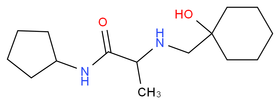 N-cyclopentyl-2-{[(1-hydroxycyclohexyl)methyl]amino}propanamide_分子结构_CAS_)