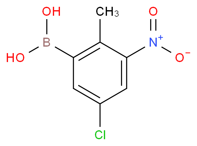 (5-chloro-2-methyl-3-nitrophenyl)boronic acid_分子结构_CAS_957060-80-9
