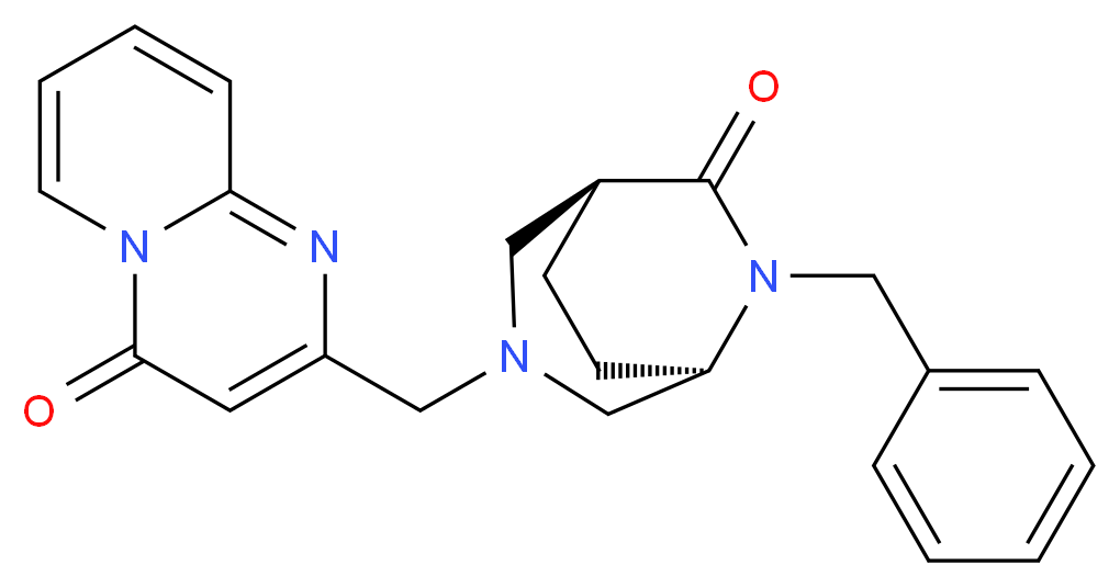 2-{[(1S*,5R*)-6-benzyl-7-oxo-3,6-diazabicyclo[3.2.2]non-3-yl]methyl}-4H-pyrido[1,2-a]pyrimidin-4-one_分子结构_CAS_)