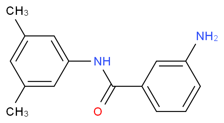 3-amino-N-(3,5-dimethylphenyl)benzamide_分子结构_CAS_102630-90-0