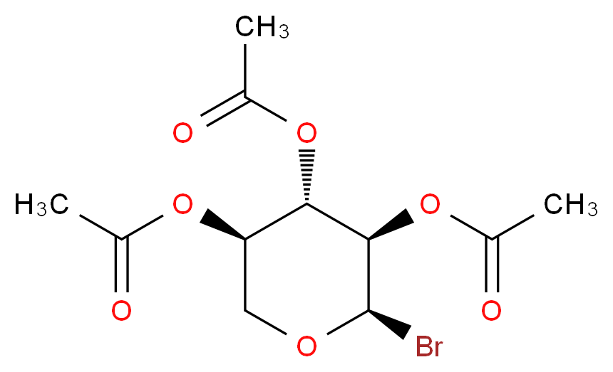 Bromo 2,3,4-Tri-O-acetyl-α-D-xylopyranoside (Stabilized with 2.5% CaCO3)_分子结构_CAS_3068-31-3)