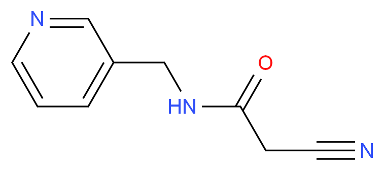 2-cyano-N-(pyridin-3-ylmethyl)acetamide_分子结构_CAS_283153-85-5