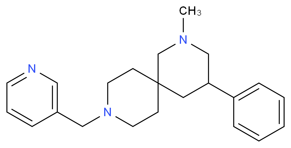 2-methyl-4-phenyl-9-(pyridin-3-ylmethyl)-2,9-diazaspiro[5.5]undecane_分子结构_CAS_)