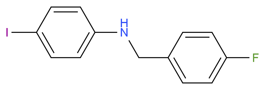 N-[(4-fluorophenyl)methyl]-4-iodoaniline_分子结构_CAS_1040018-16-3