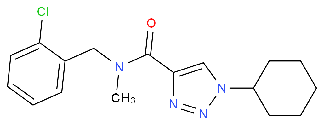 N-(2-chlorobenzyl)-1-cyclohexyl-N-methyl-1H-1,2,3-triazole-4-carboxamide_分子结构_CAS_)