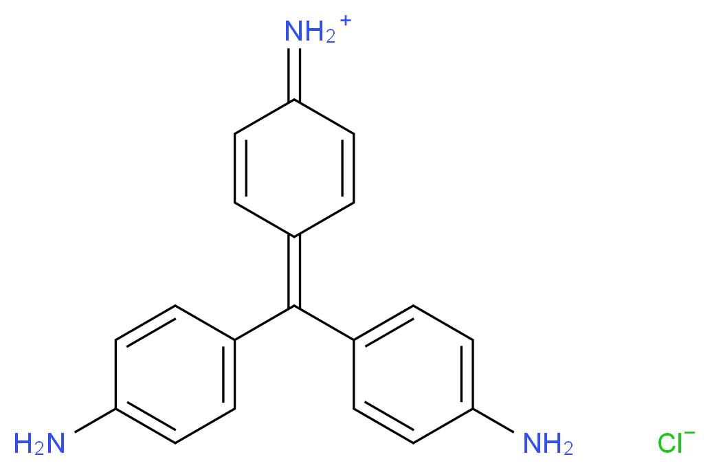4-[bis(4-aminophenyl)methylidene]cyclohexa-2,5-dien-1-iminium chloride_分子结构_CAS_569-61-9