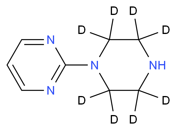 2-(1-Piperazinyl)pyrimidine-d8_分子结构_CAS_1309283-31-5)