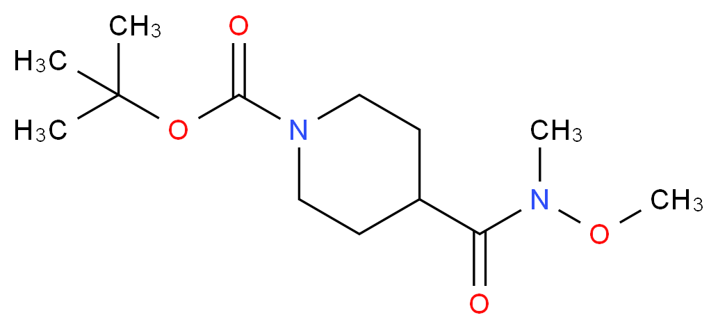 1-BOC-4-(METHOXY-METHYL-CARBAMOYL)PIPERIDINE_分子结构_CAS_139290-70-3)