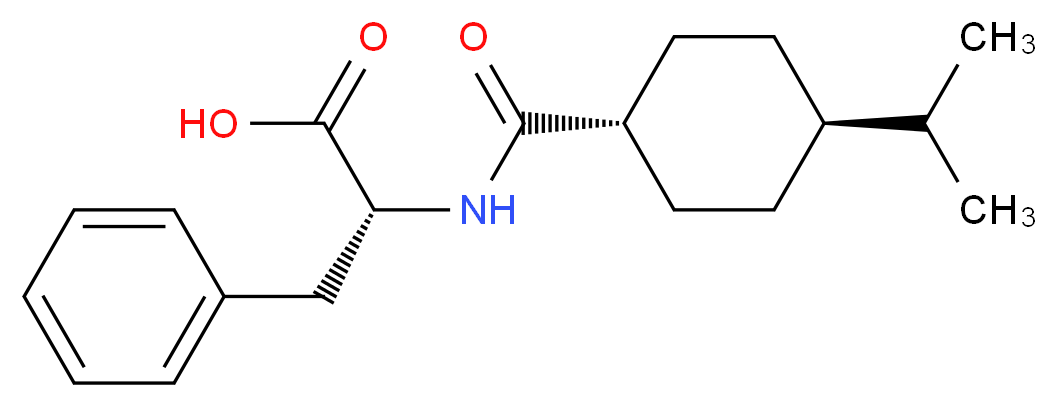 (2R)-3-phenyl-2-{[(1r,4r)-4-(propan-2-yl)cyclohexyl]formamido}propanoic acid_分子结构_CAS_105816-04-4