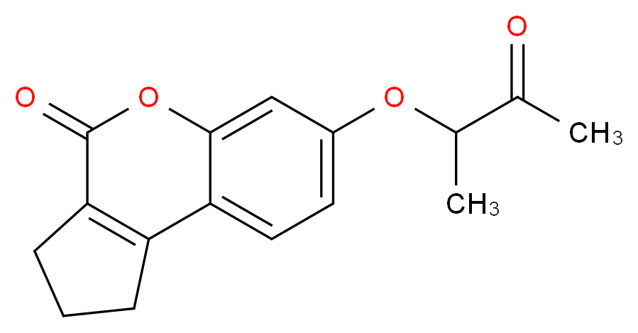 7-[(3-oxobutan-2-yl)oxy]-1H,2H,3H,4H-cyclopenta[c]chromen-4-one_分子结构_CAS_314743-56-1