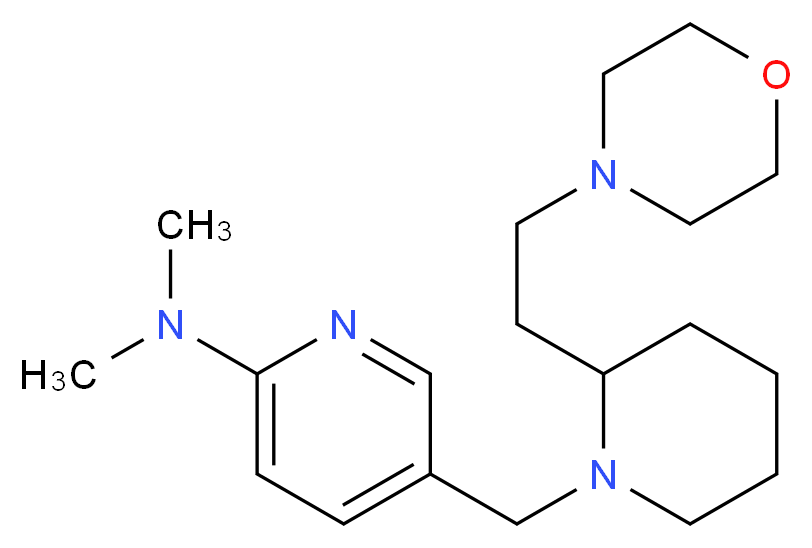 N,N-dimethyl-5-({2-[2-(4-morpholinyl)ethyl]-1-piperidinyl}methyl)-2-pyridinamine_分子结构_CAS_)