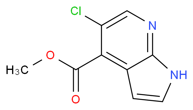 methyl 5-chloro-1H-pyrrolo[2,3-b]pyridine-4-carboxylate_分子结构_CAS_1015609-99-0