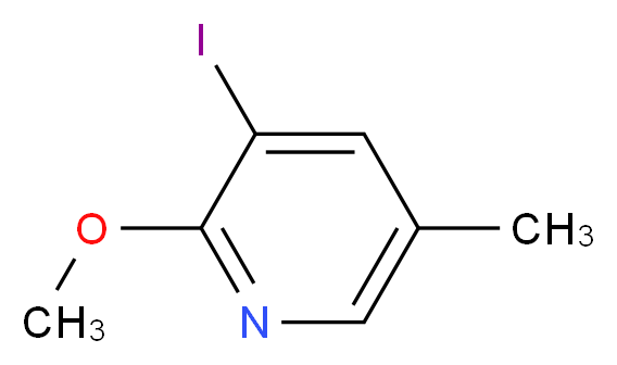 3-Iodo-2-methoxy-5-methylpyridine_分子结构_CAS_)