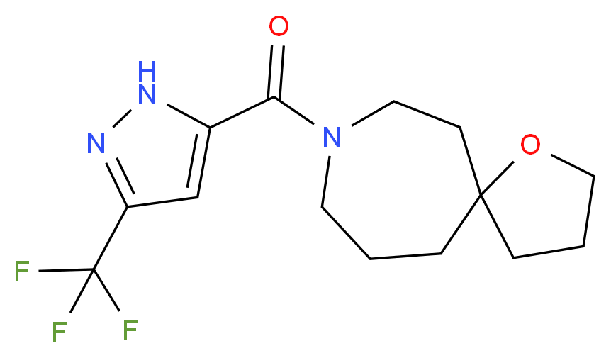 8-{[3-(trifluoromethyl)-1H-pyrazol-5-yl]carbonyl}-1-oxa-8-azaspiro[4.6]undecane_分子结构_CAS_)