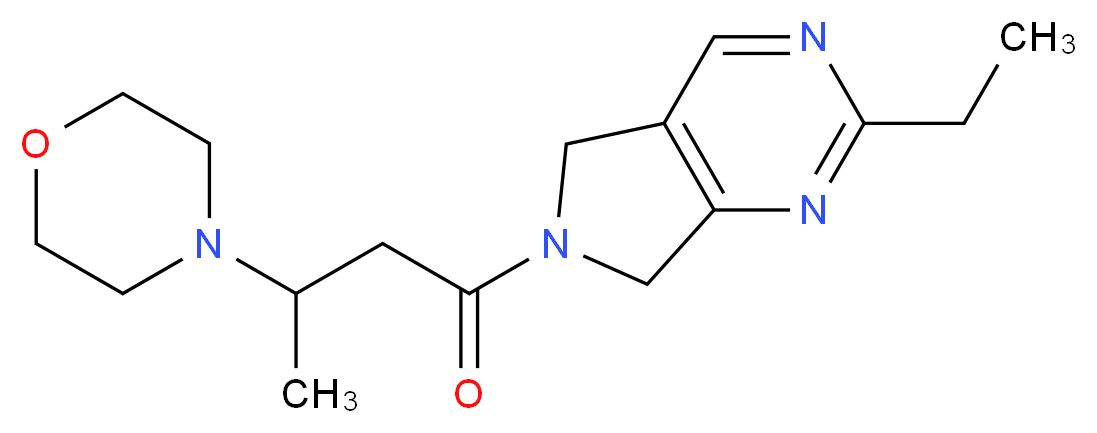 2-ethyl-6-(3-morpholin-4-ylbutanoyl)-6,7-dihydro-5H-pyrrolo[3,4-d]pyrimidine_分子结构_CAS_)