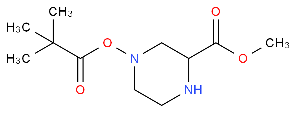 methyl 4-[(2,2-dimethylpropanoyl)oxy]piperazine-2-carboxylate_分子结构_CAS_129799-08-2