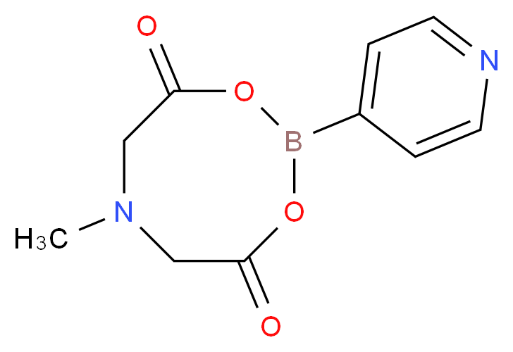 6-methyl-2-(pyridin-4-yl)-1,3,6,2-dioxazaborocane-4,8-dione_分子结构_CAS_1104636-72-7