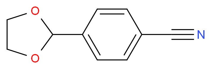 4-(1,3-Dioxolan-2-yl)benzonitrile_分子结构_CAS_66739-89-7)