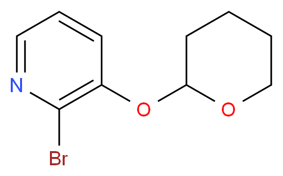 2-bromo-3-(oxan-2-yloxy)pyridine_分子结构_CAS_93560-60-2