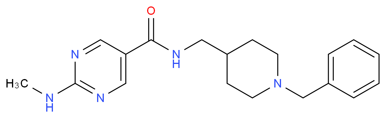 N-[(1-benzylpiperidin-4-yl)methyl]-2-(methylamino)pyrimidine-5-carboxamide_分子结构_CAS_)