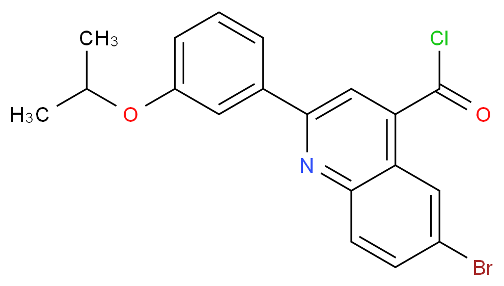 6-Bromo-2-(3-isopropoxyphenyl)quinoline-4-carbonyl chloride_分子结构_CAS_)
