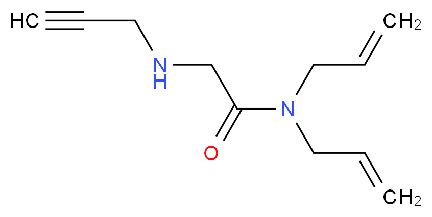 N,N-diallyl-2-(prop-2-yn-1-ylamino)acetamide_分子结构_CAS_)
