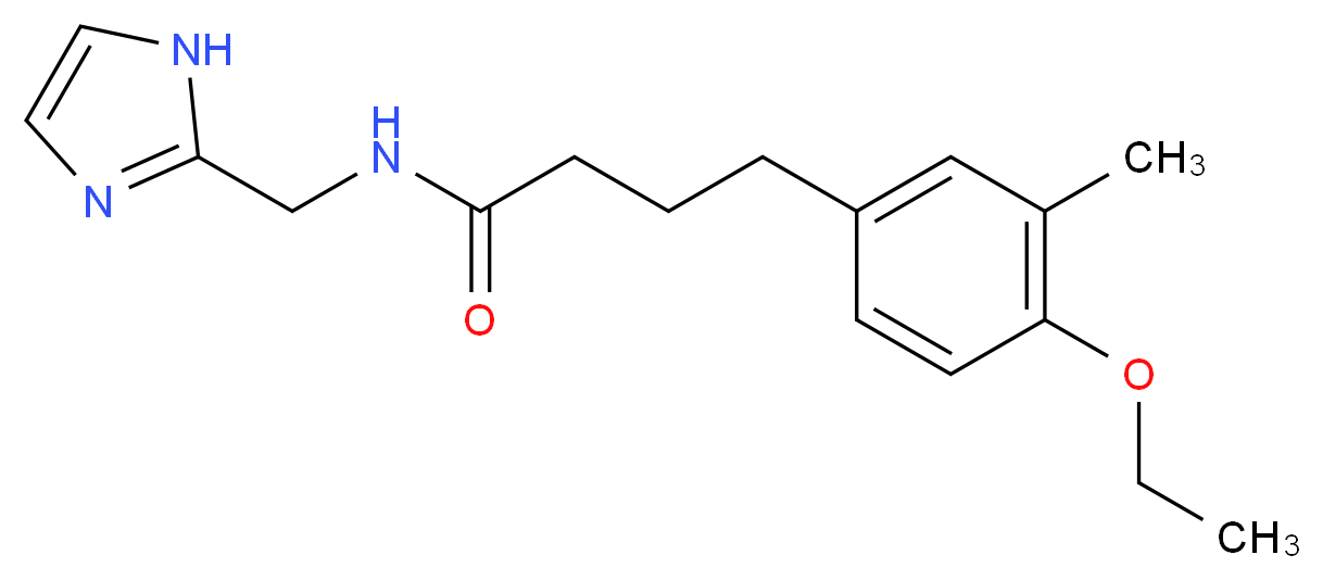 4-(4-ethoxy-3-methylphenyl)-N-(1H-imidazol-2-ylmethyl)butanamide_分子结构_CAS_)