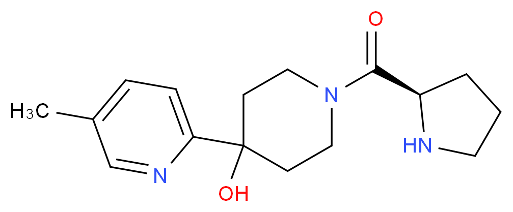 4-(5-methylpyridin-2-yl)-1-D-prolylpiperidin-4-ol_分子结构_CAS_)