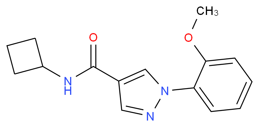 N-cyclobutyl-1-(2-methoxyphenyl)-1H-pyrazole-4-carboxamide_分子结构_CAS_)