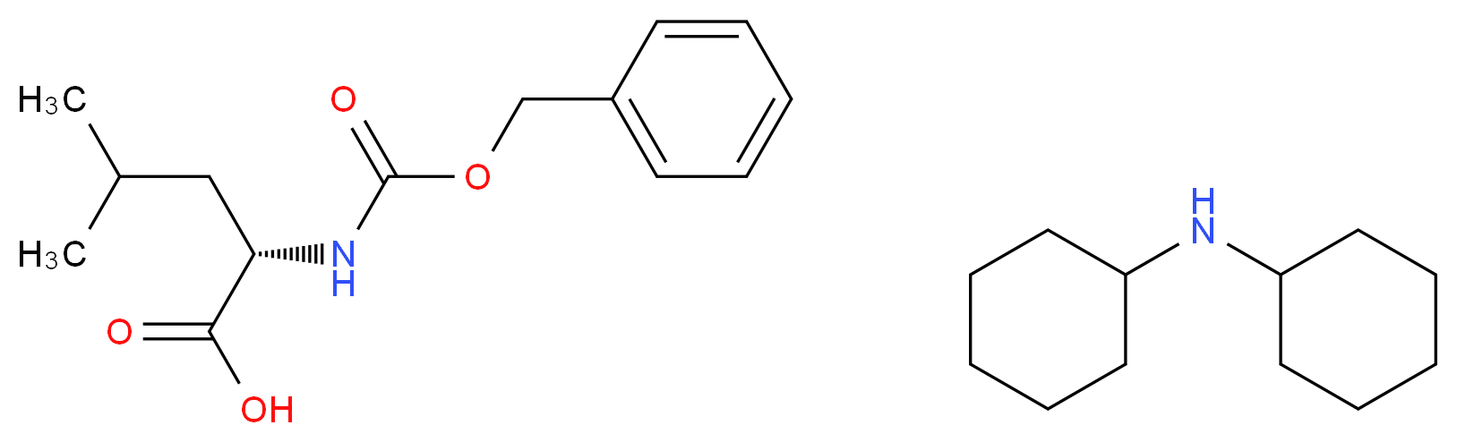 (2S)-2-{[(benzyloxy)carbonyl]amino}-4-methylpentanoic acid; N-cyclohexylcyclohexanamine_分子结构_CAS_53363-87-4