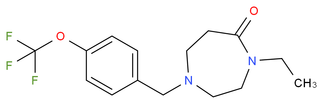 4-ethyl-1-[4-(trifluoromethoxy)benzyl]-1,4-diazepan-5-one_分子结构_CAS_)