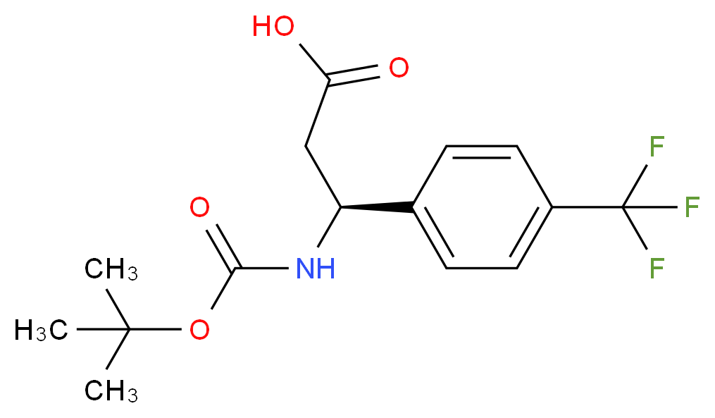 (S)-Boc-4-(trifluoromethyl)-β-Phe-OH_分子结构_CAS_500770-79-6)
