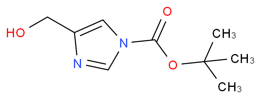 TERT-BUTYL 4-(HYDROXYMETHYL)-1H-IMIDAZOLE-1-CARBOXYLATE_分子结构_CAS_120277-50-1)