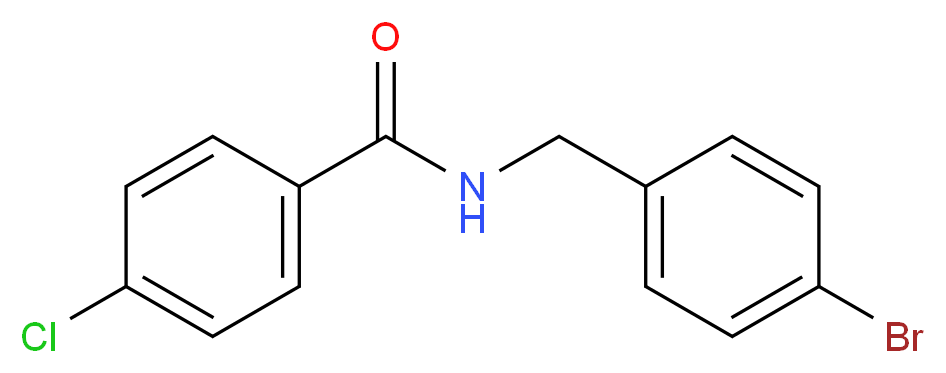 N-(4-Bromobenzyl)-4-chlorobenzamide_分子结构_CAS_1306629-10-6)