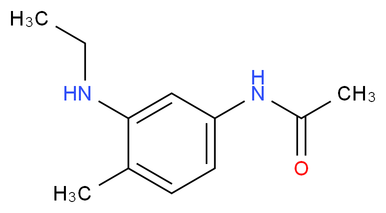 N-[3-(ethylamino)-4-methylphenyl]acetamide_分子结构_CAS_63134-04-3