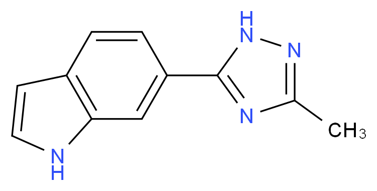 6-(3-methyl-1H-1,2,4-triazol-5-yl)-1H-indole_分子结构_CAS_)