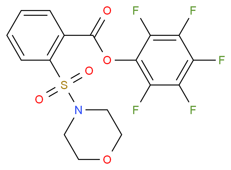 pentafluorophenyl 2-(morpholine-4-sulfonyl)benzoate_分子结构_CAS_950603-27-7