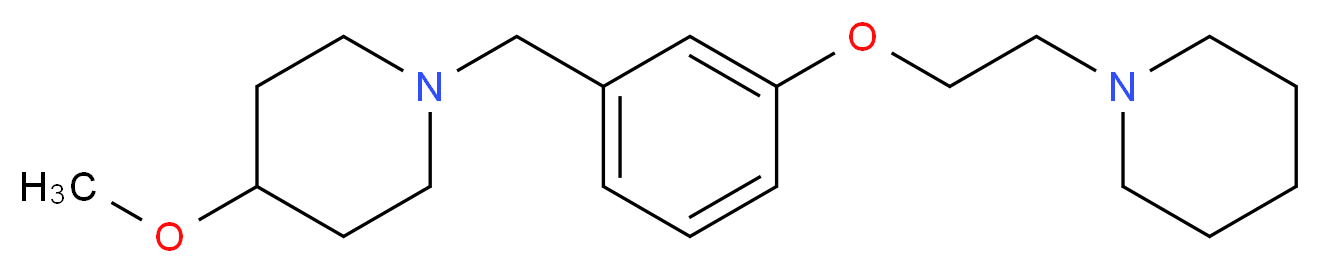 4-methoxy-1-[3-(2-piperidin-1-ylethoxy)benzyl]piperidine_分子结构_CAS_)