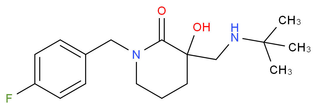 3-[(tert-butylamino)methyl]-1-(4-fluorobenzyl)-3-hydroxy-2-piperidinone_分子结构_CAS_)