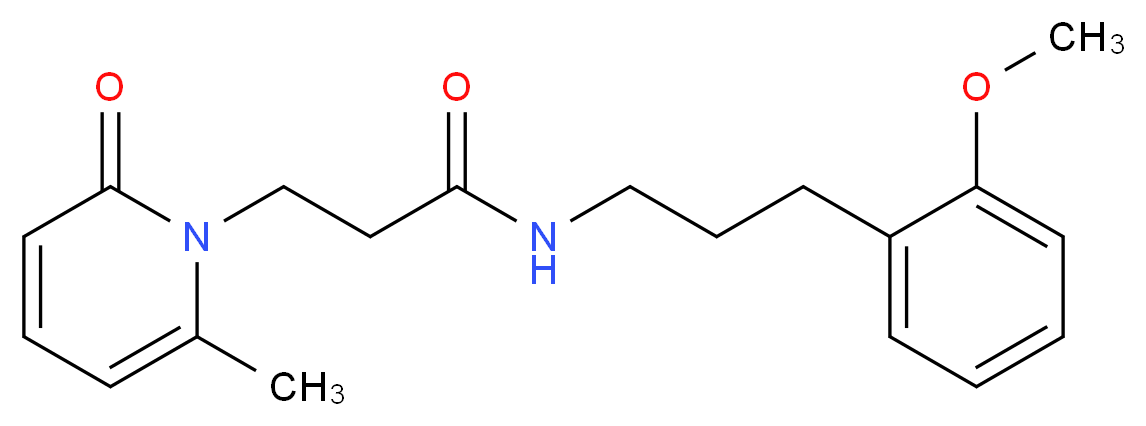 N-[3-(2-methoxyphenyl)propyl]-3-(6-methyl-2-oxopyridin-1(2H)-yl)propanamide_分子结构_CAS_)