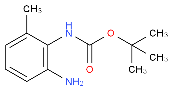 tert-butyl N-(2-amino-6-methylphenyl)carbamate_分子结构_CAS_885270-79-1